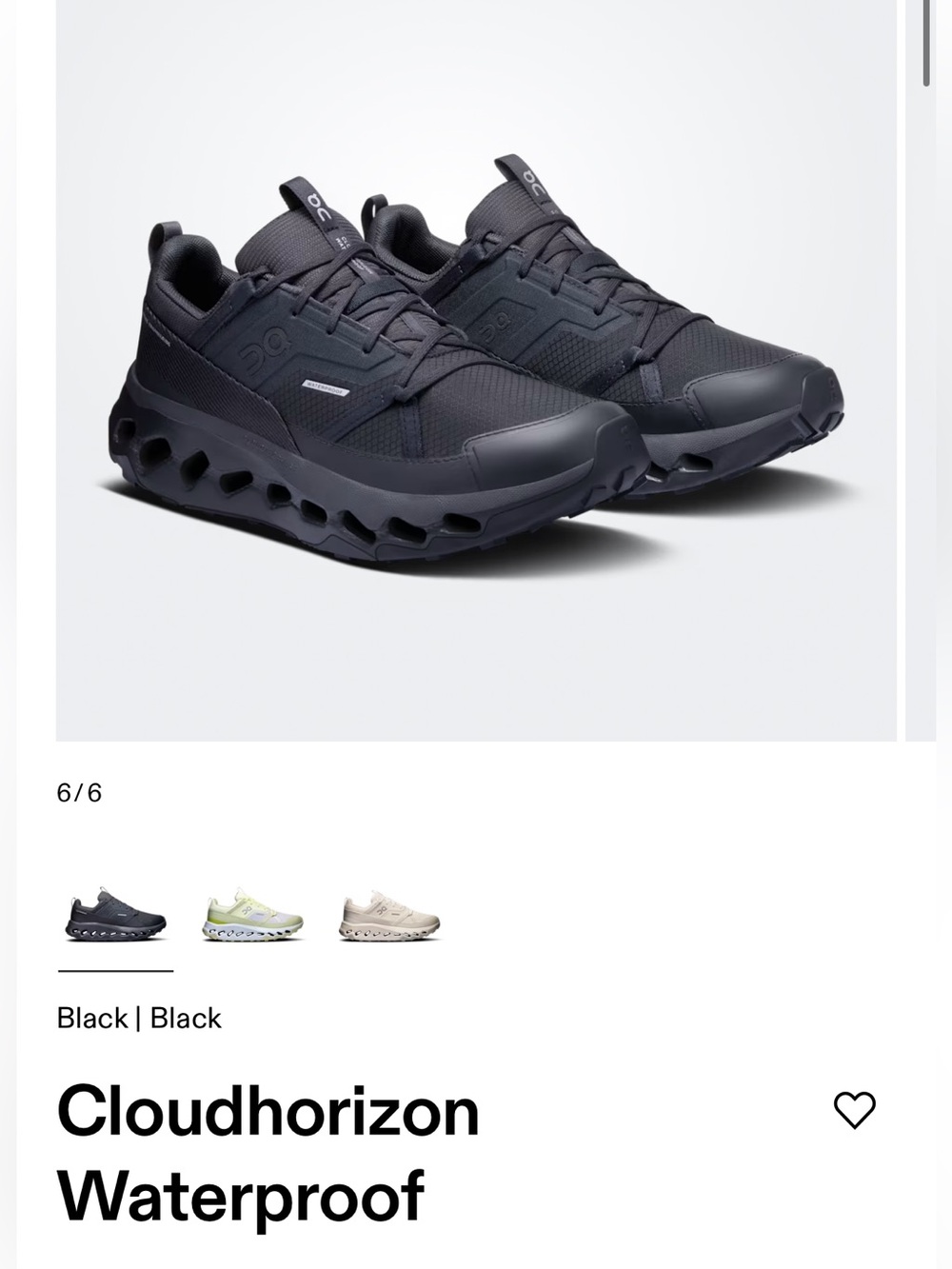 On Cloud Cloudhorizon Waterproof Sneakers - Black